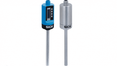 Flow switch with integrated temperature measurement