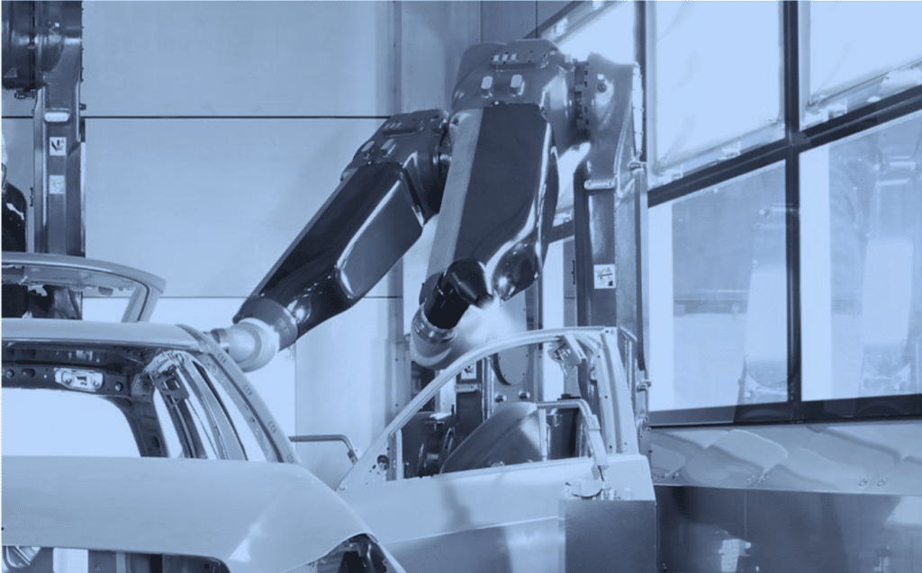 The technology used under the robot arm covers provides for high-precision paint dosing