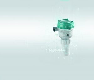 Ultrasonic level transmitter with integrated transducer for level, volume and flow applications