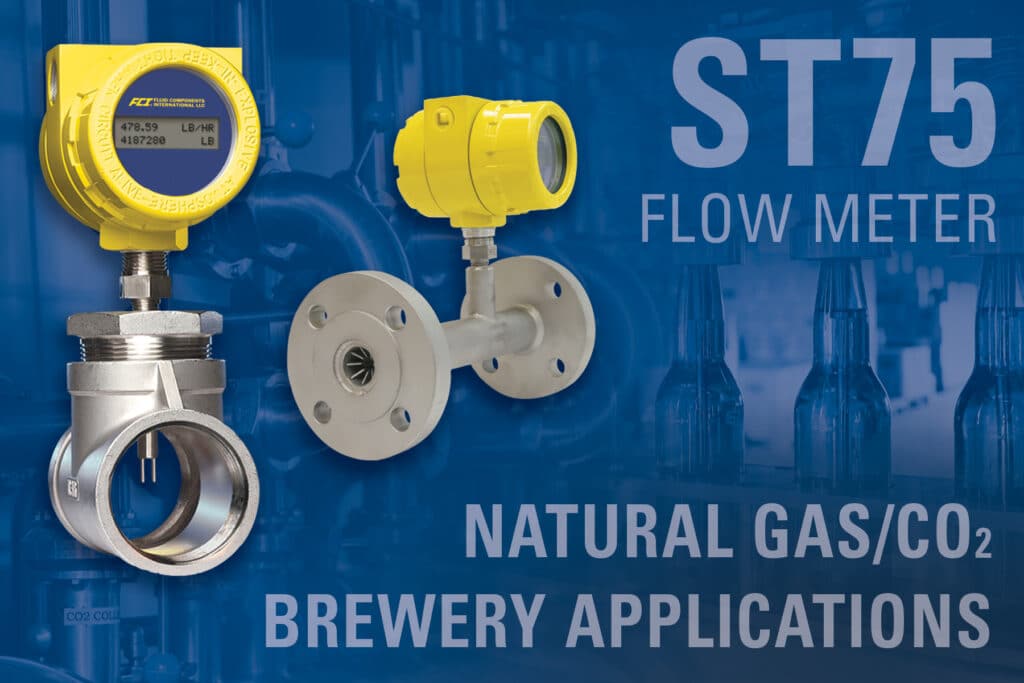 Compact ST75 Thermal Mass Flow Meter Measures Natural Gas, CO2 and Waste Gases in Breweries