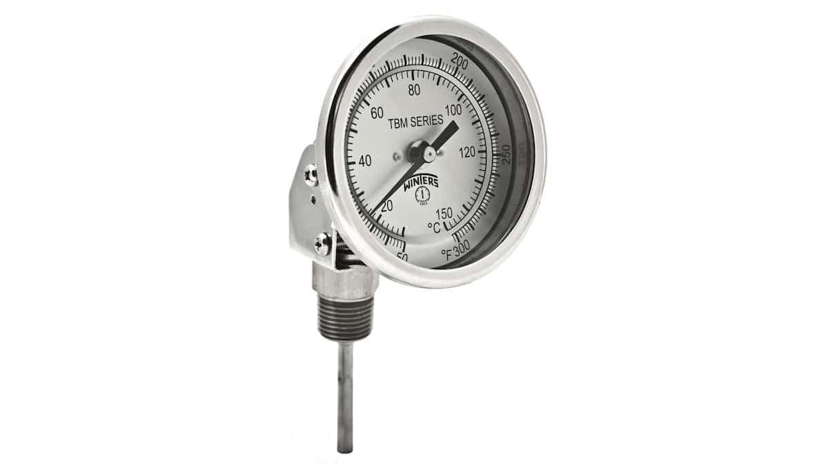 industrial bimetal hot water heater thermometer