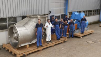 Assembly of an Egger Elbow Propeller Pump size DN 1300
