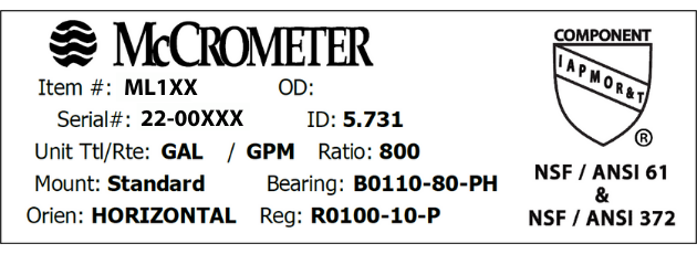 McCrometer Inc Announces NSF-61 and NSF-372 Certification for McPropeller Flow Meter