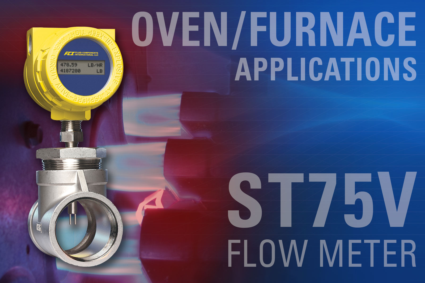 Precise Gas Line Control For Industrial Ovens & Furnaces With ST75 Thermal Mass Flow Meter