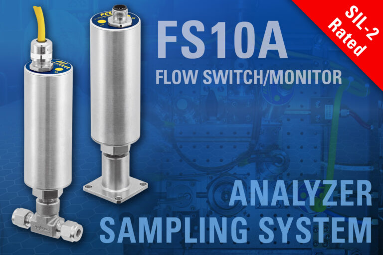 Compact, SIL-2 Rated Thermal FS10A Switch/Monitor Verifies Liquid or Gas Analyzer Flow in Tight Places