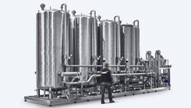 Large HRS MT multi tank Cleaning-in-Place system with four stainless steel tanks
