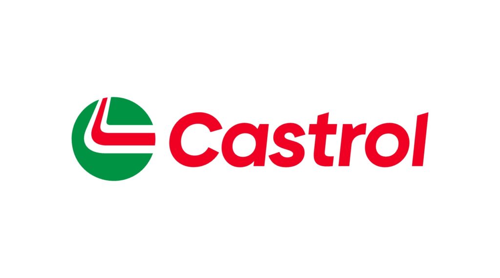 Castrol logo in green and red on a white background