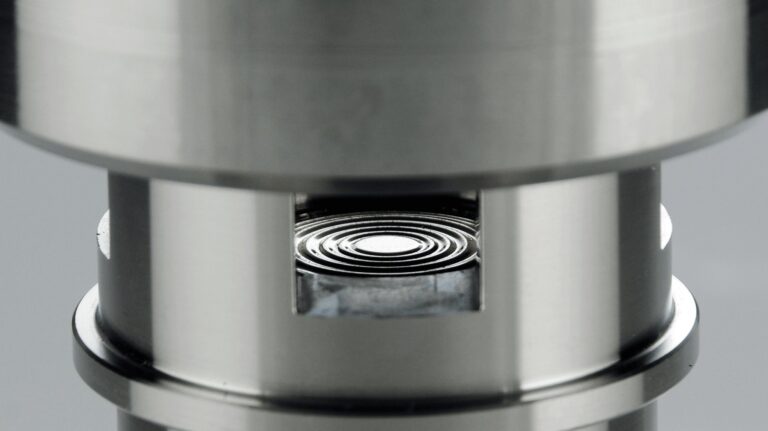 Close-up of the SL EVO level sensor showing the second diaphragm that measures the atmospheric reference pressure