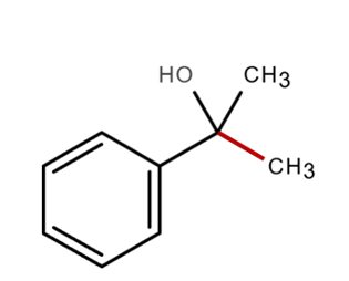 Structural formula of 2-phenyl-2-propanol