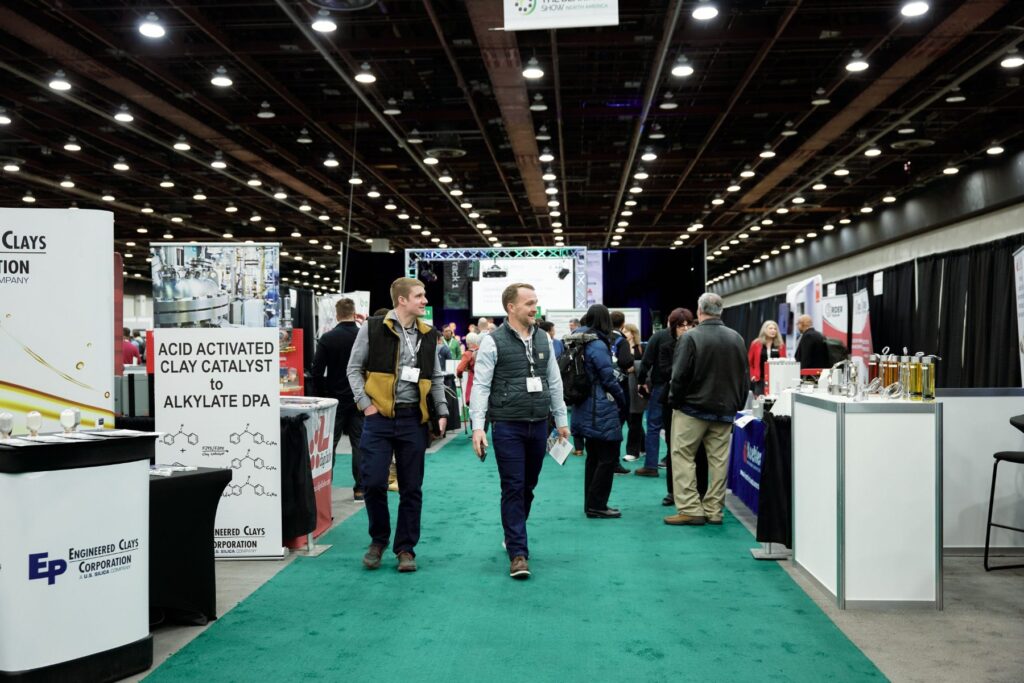 Visitors on the Lubricant Expo North America exhibition floor