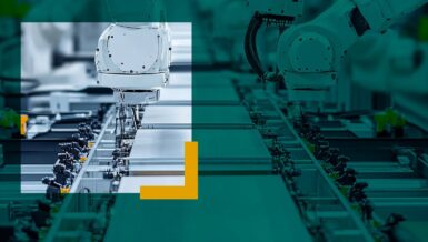 Automated battery production line with robotic arms handling battery cells in a lithium battery manufacturing plant