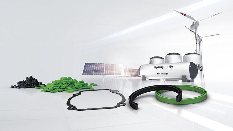 Range of Trelleborg H2Pro elastomer seals and sealing components for hydrogen applications